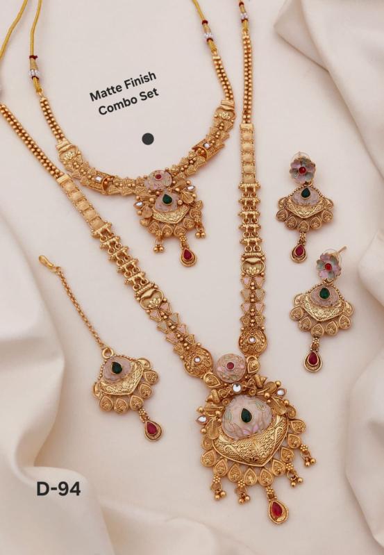 Matte Finish combo set D 94 Artificial jewellery makers in Surat